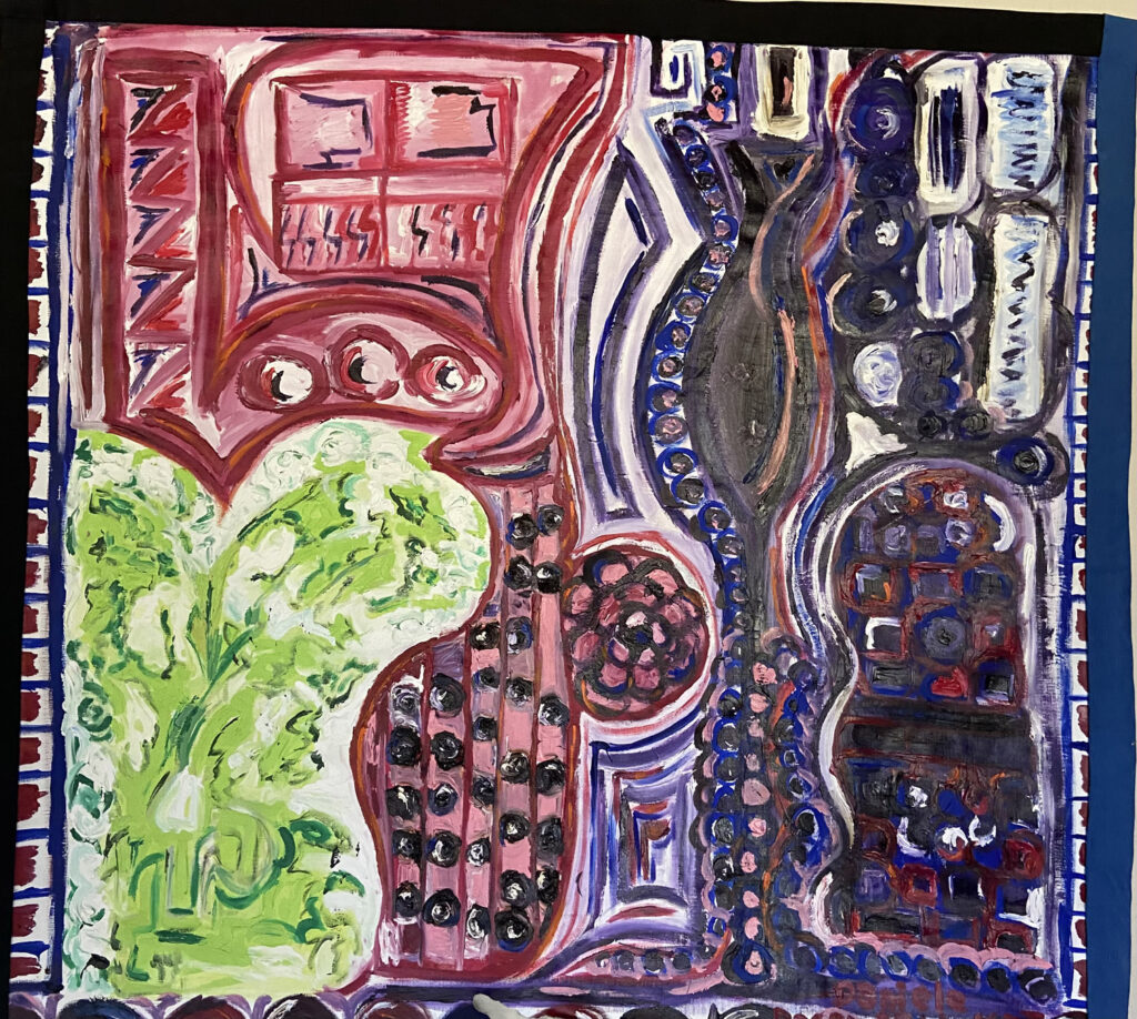 peinture de D. Rosenfeld-Katz Expression - Dans le jardin
